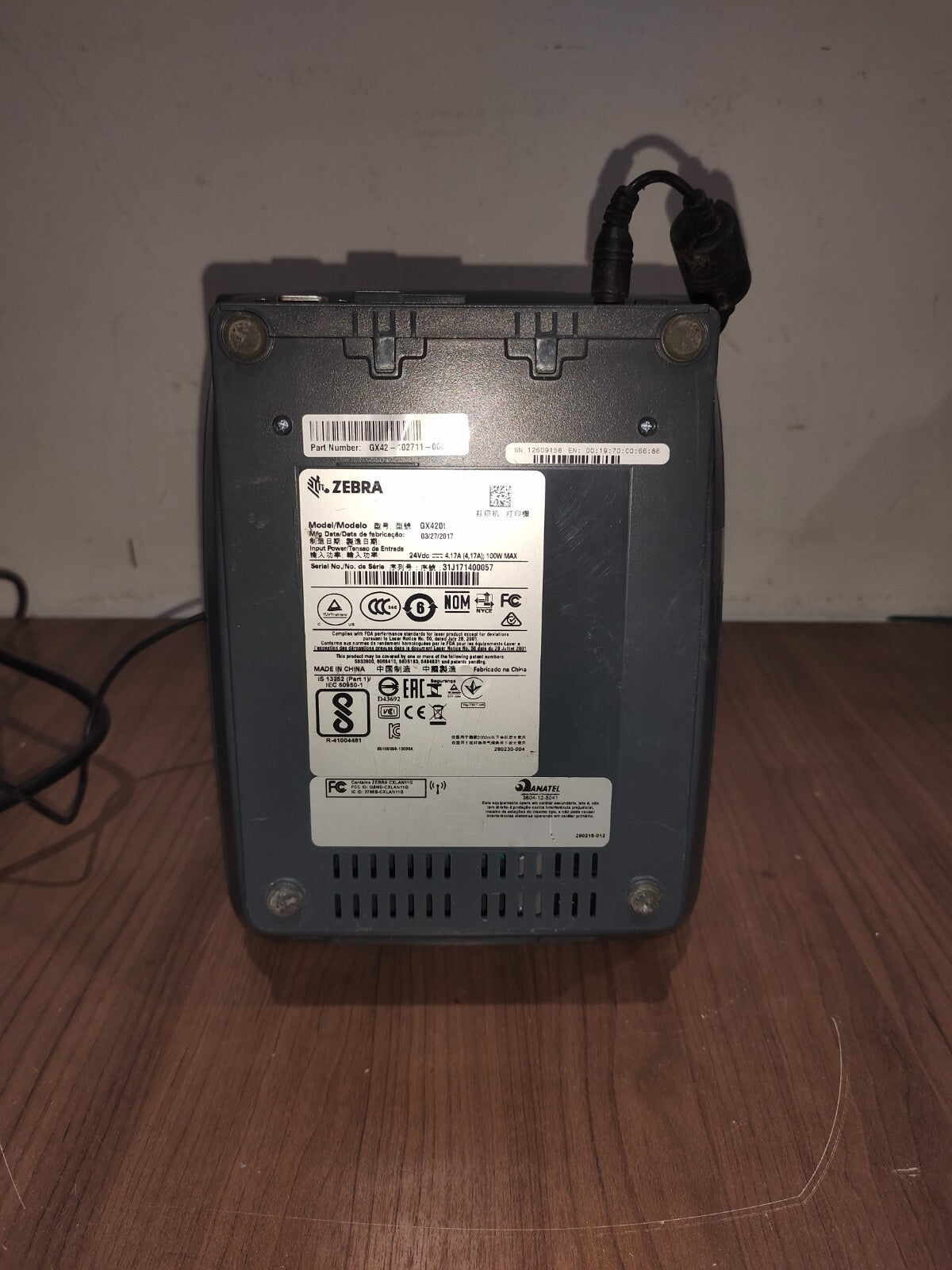 Zebra GX420t (GX42-102711-000) Thermal Label Printer USB Bluetooth - 1