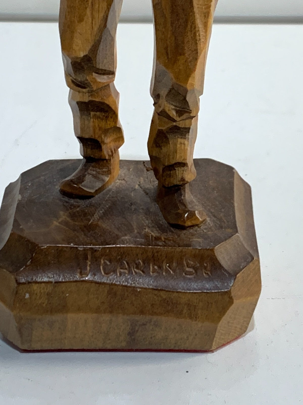 Vintage Canadian Wood Carved Old Man Figurine