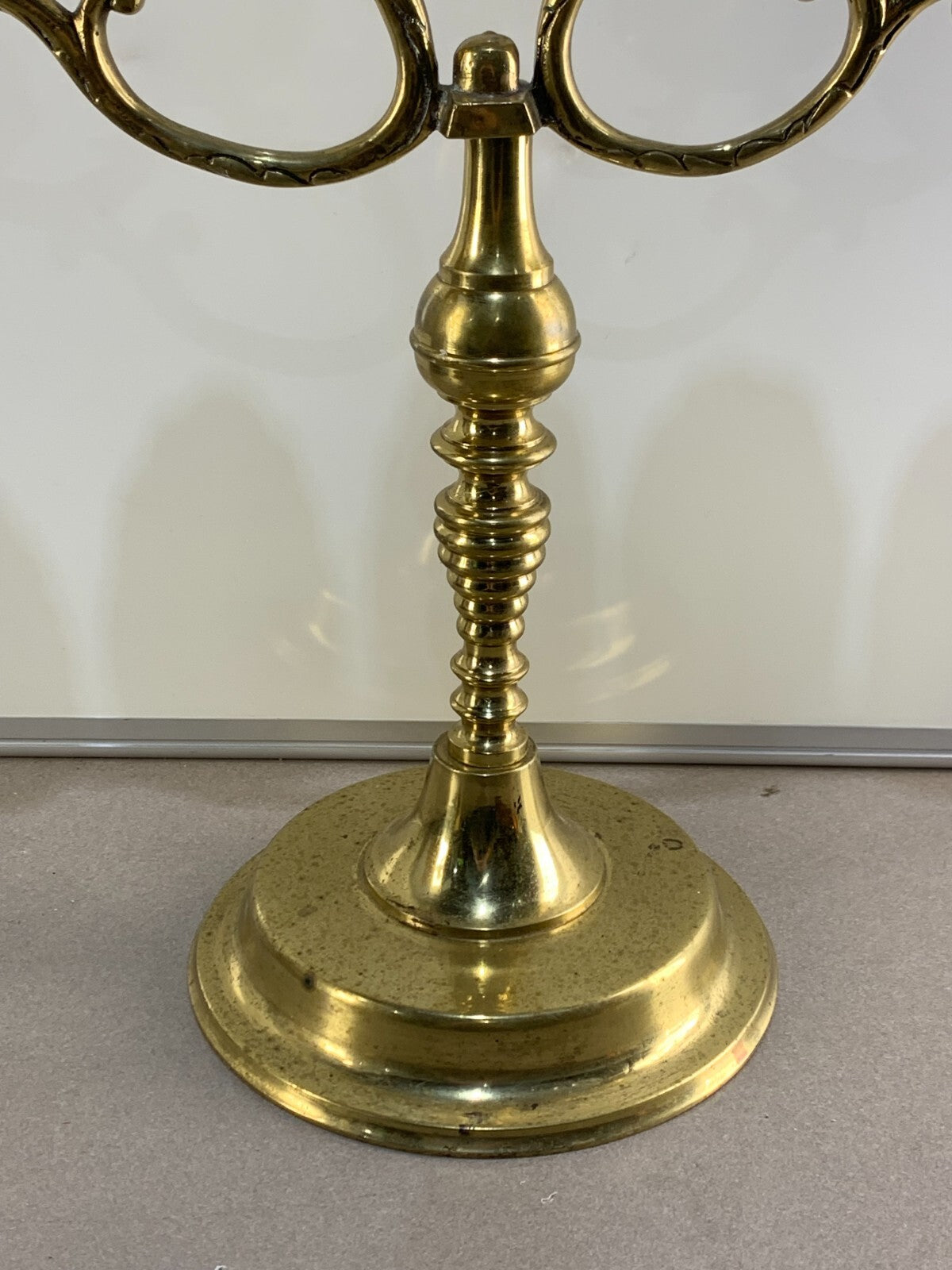 Antique Huge Victorian Brass Ornate Candelabra for 5 Taper Candles