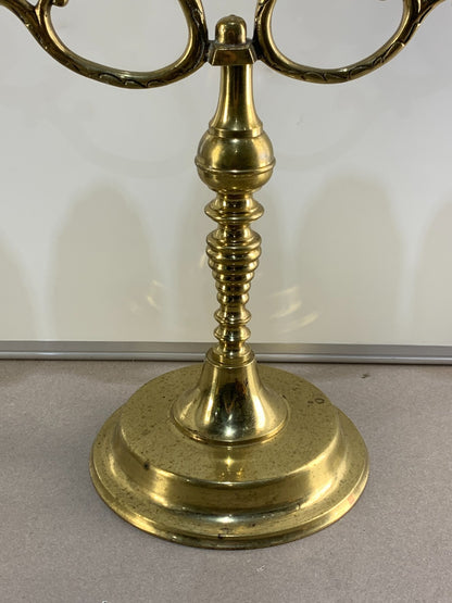 Antique Huge Victorian Brass Ornate Candelabra for 5 Taper Candles
