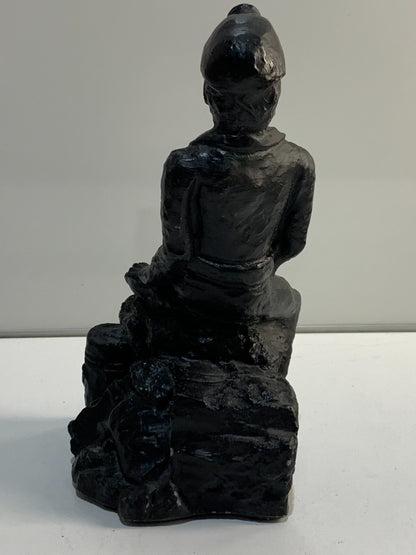 Coal miner figurine CRAFTED In WESTERN CANADA WITH CANADIAN COAL