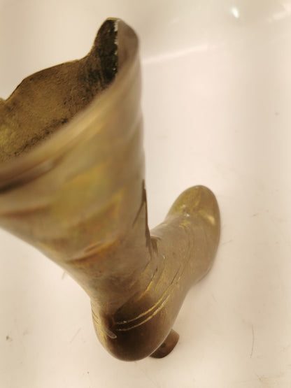 Victorian Brass Boot. A novelty Brass Women's Shoe to display