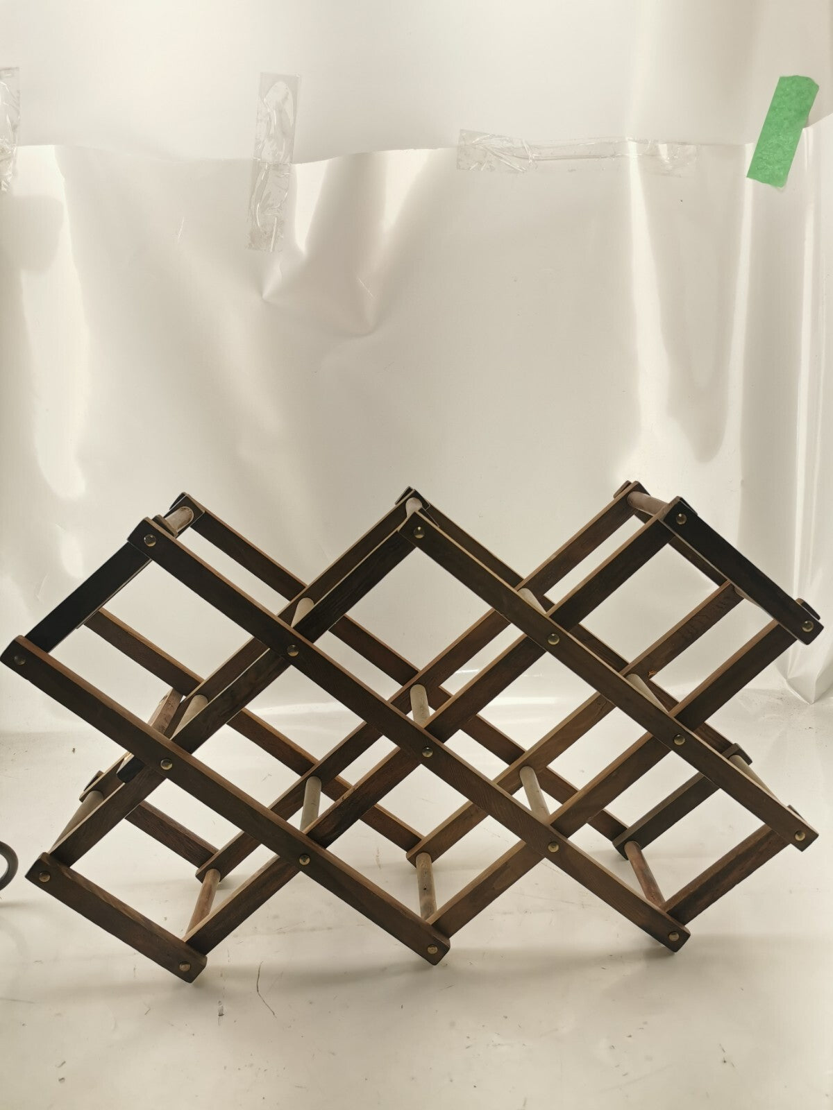 Collapsible Wood Accordian Collapsible WINE BOTTLE RACK