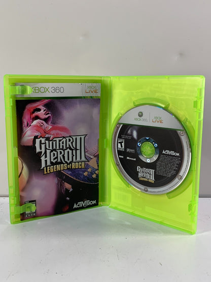 Guitar Hero III: Legends of Rock (Xbox 360, 2007) CIB Complete with Manual