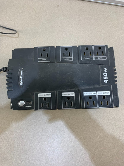 CyberPower SE450G-450VA/260W Black Backup UPS System with 8 Outlets & 5 ft Cord
