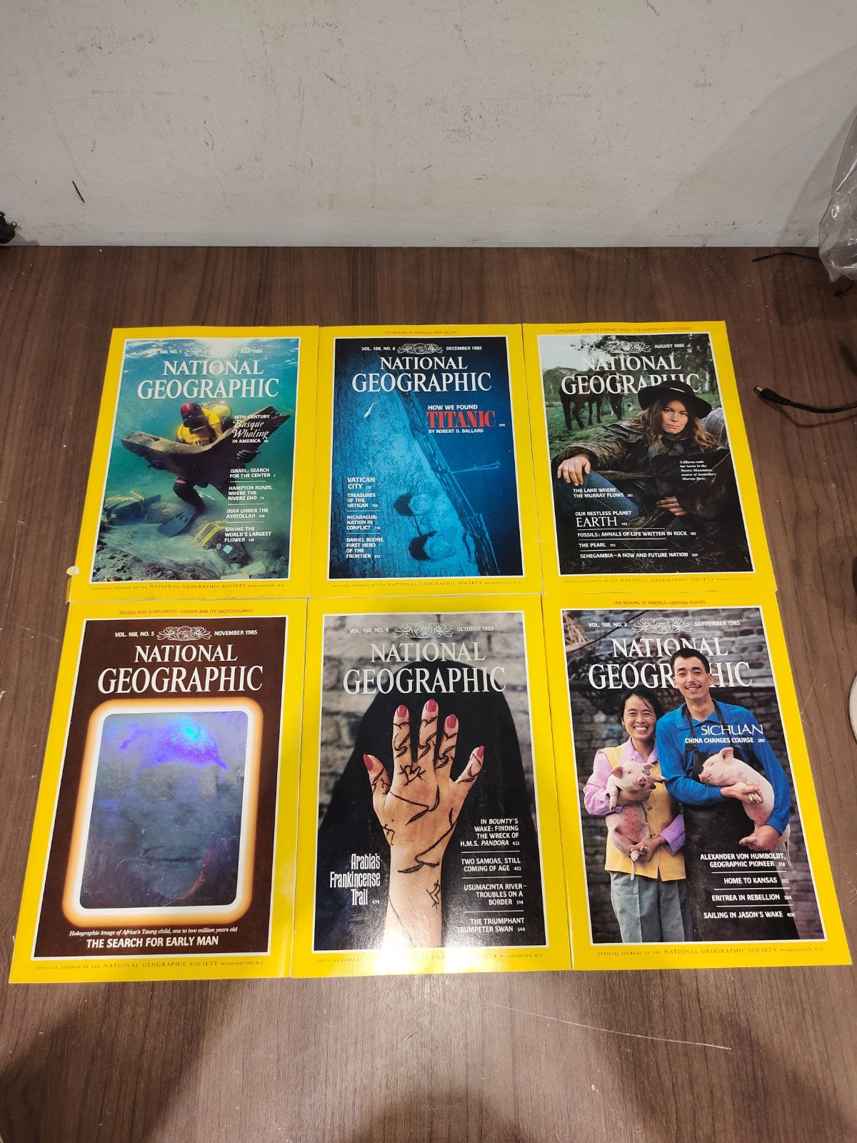 National Geographic - 1985 - July-December - Case Faux Leather - Magazines
