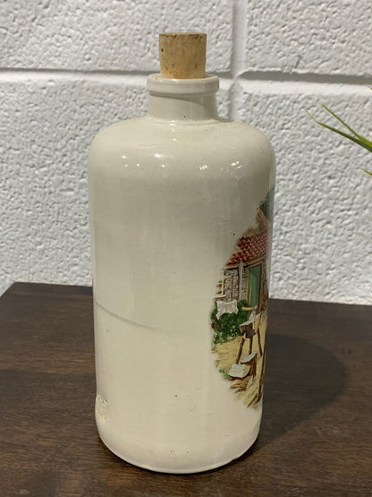 Vintage Wine Bottle MKM Germany Ceramic Signed Pottery