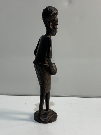 Vintage hand Carved African man figure