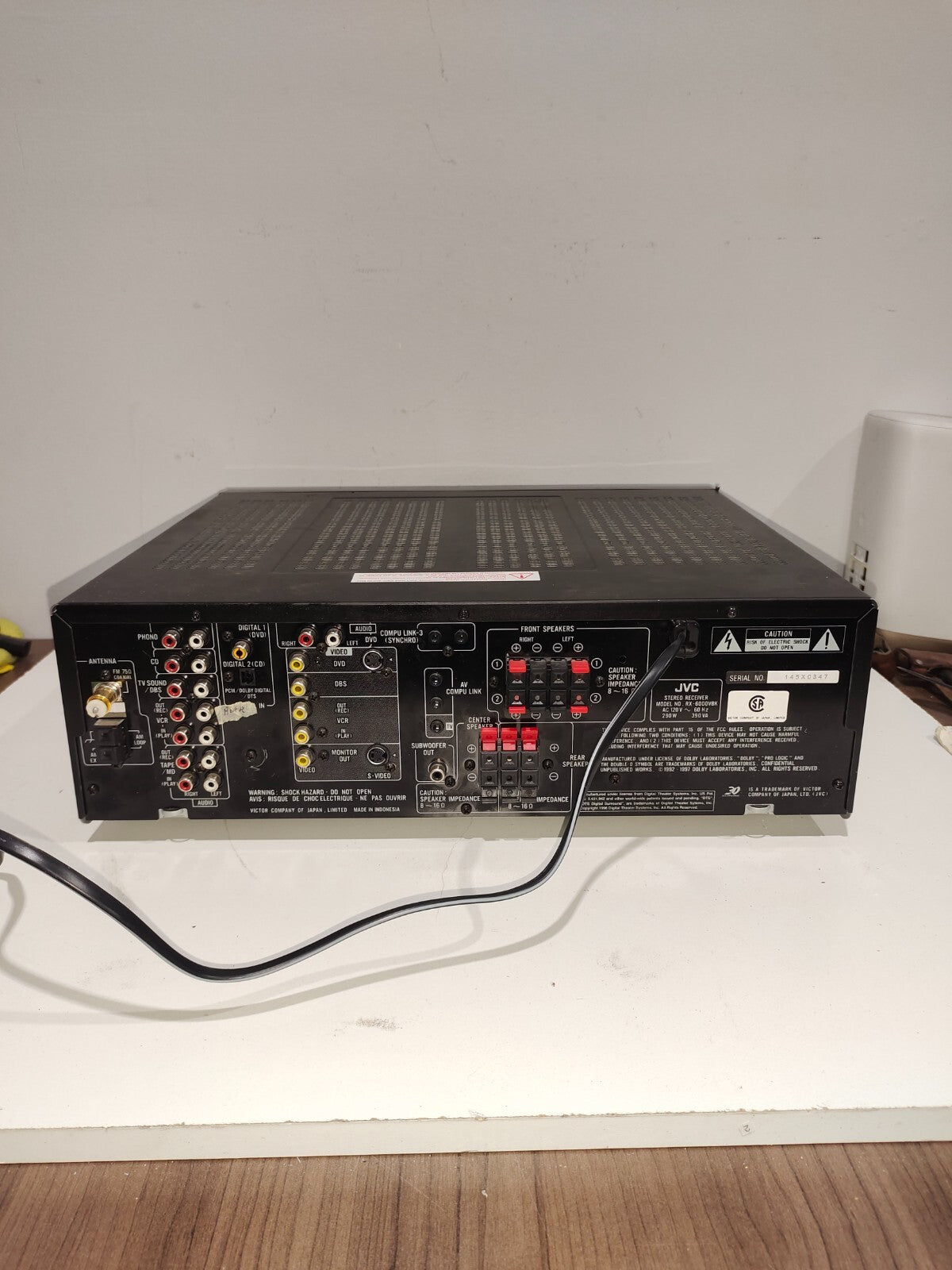 JVC RX-6000V Receiver HiFi Stereo 5.1 Channel Home Theater Phono Radio Surround
