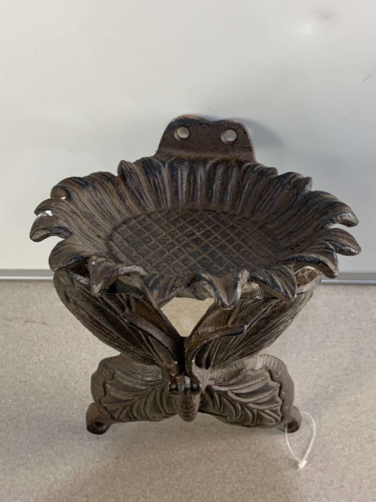 Vintage Butterfly Cast Iron Garden Lantern Patio Light Candle Holder