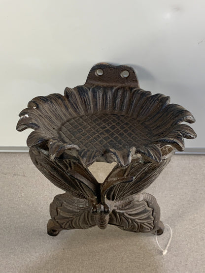 Vintage Butterfly Cast Iron Garden Lantern Patio Light Candle Holder
