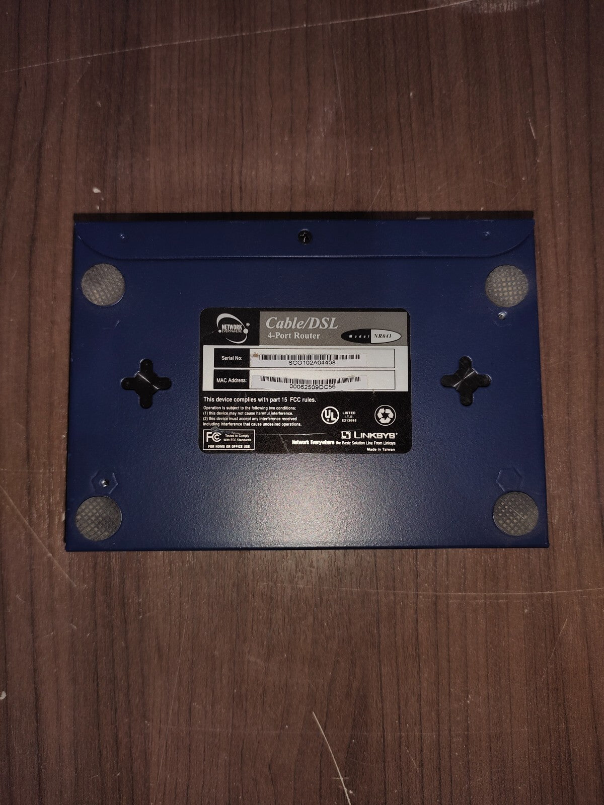 Network Everywhere NR041-WM Wired Cable DSL 4 Port Router Broadband