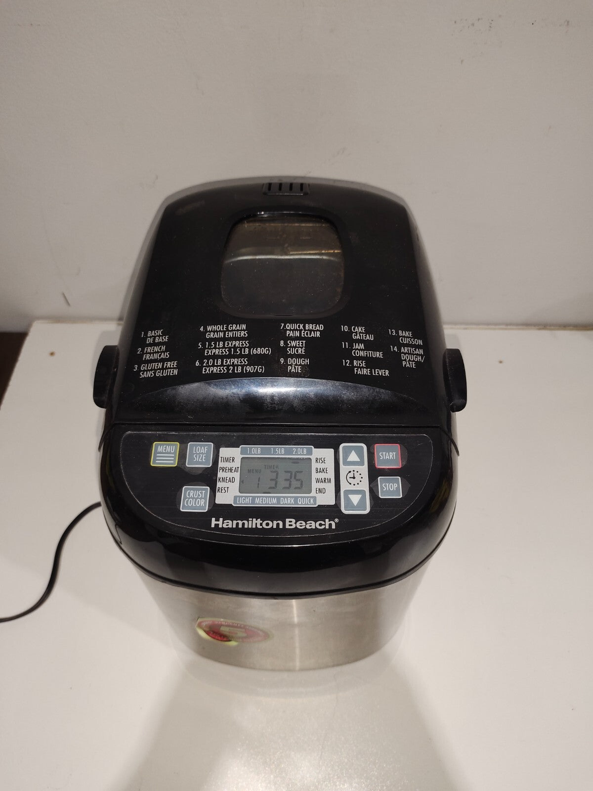 Hamilton Beach bread maker - Model - 29885C