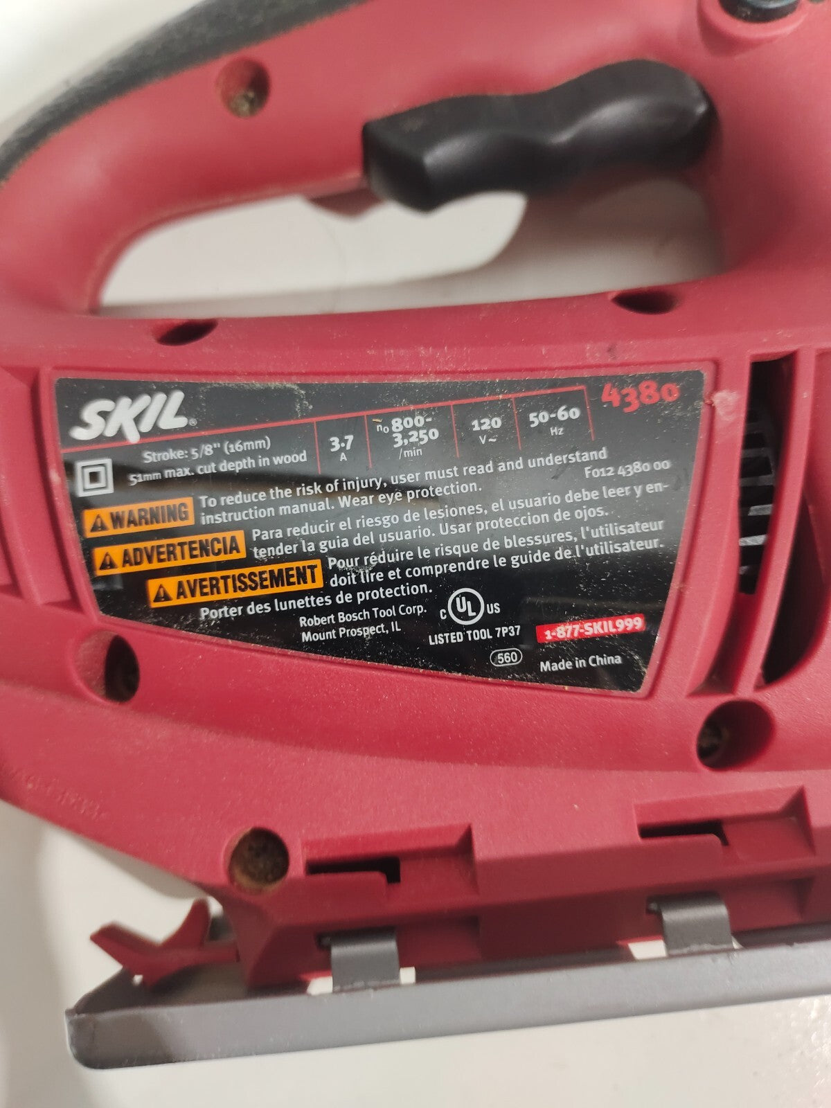 Skil 4380 Variable Speed Corded 3.7 Amp Jig Saw