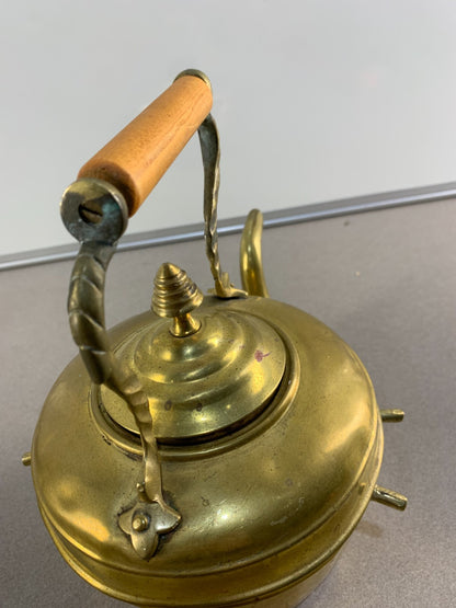 Antique Moroccan Moorish Solid Brass Tea Kettle