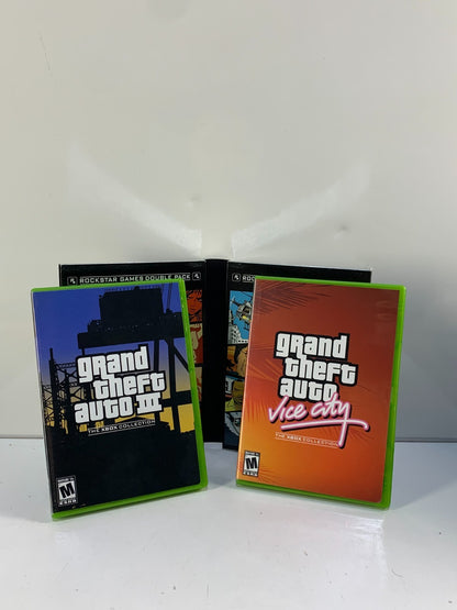 Grand Theft Auto Double Pack (Microsoft Xbox, 2003) complete w/ Manual & poster