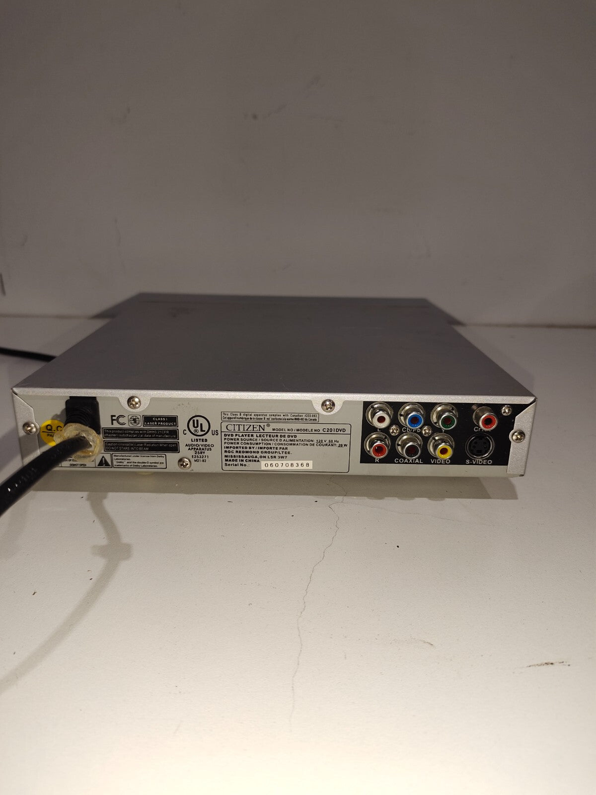 Citizen C201 DVD Player - Silver