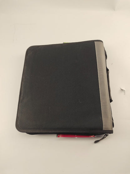 Case It Grey 3-Ring 2" Zipper Binder With Carry Handle