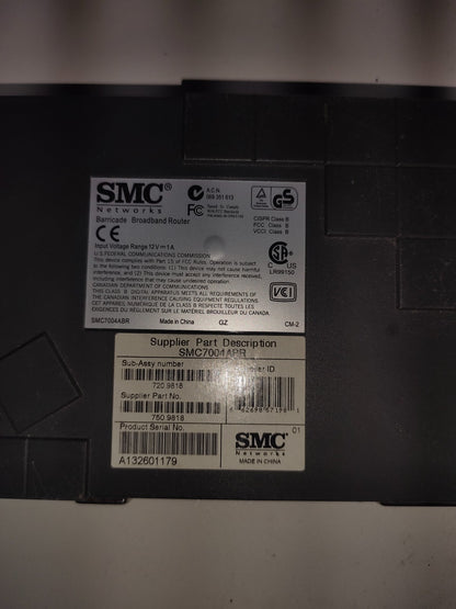 SMC Barricade SMC7004ABR 4 Port 10/100 Mbps Broadband Router