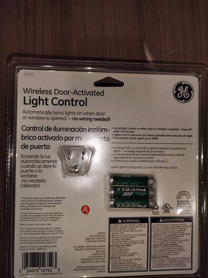 GE Wireless Door-activated Light Control With Grounded Outlet