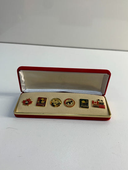 Assiniboine Park Zoo Panda Collector Pin Set Canada 1989 Set Of 6