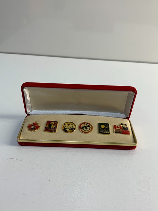 Assiniboine Park Zoo Panda Collector Pin Set Canada 1989 Set Of 6