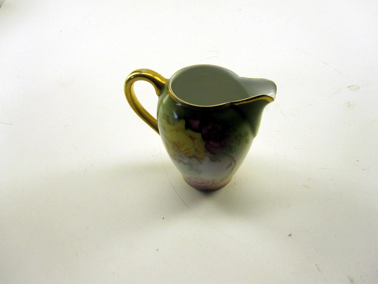 Vintage Cream Jug Thomas Bavaria Gold And White Flowers Art Deco