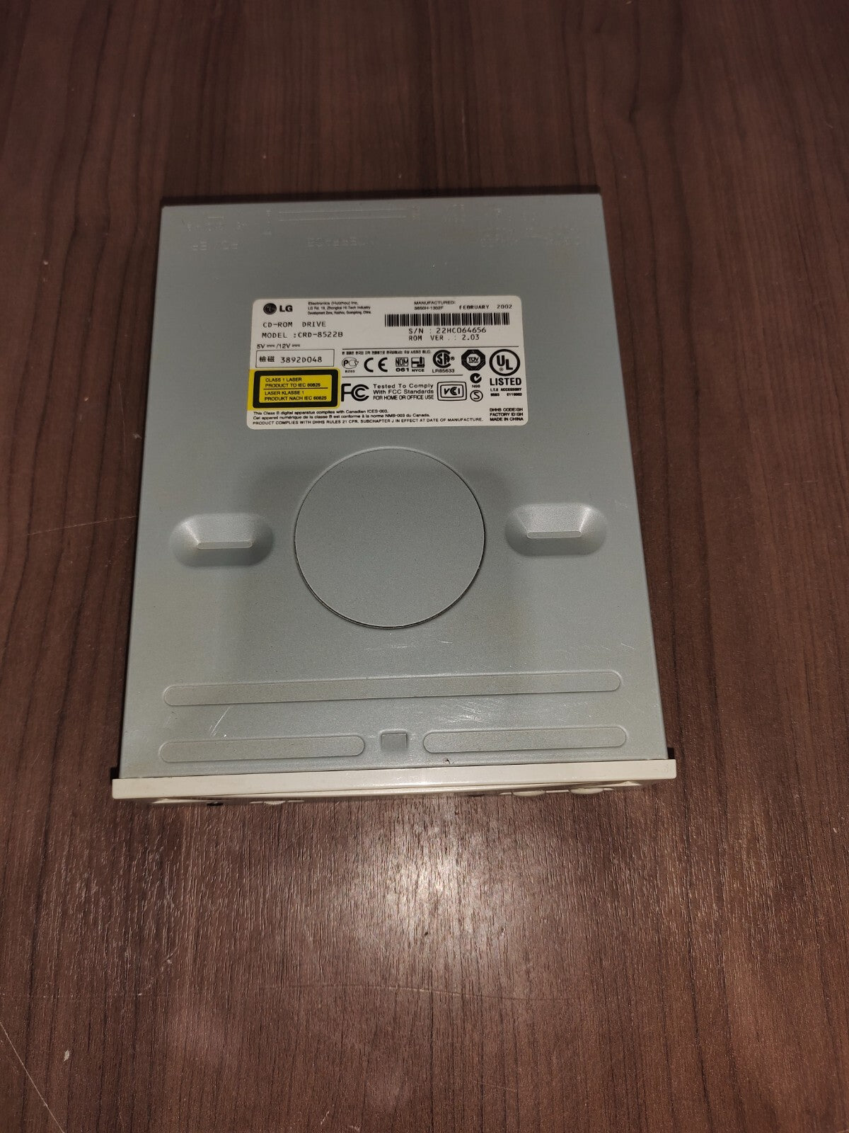 LG CRD-8522B CRD8522B CD ROM Drive 5VDC 0.9A 12VDC 1.5A