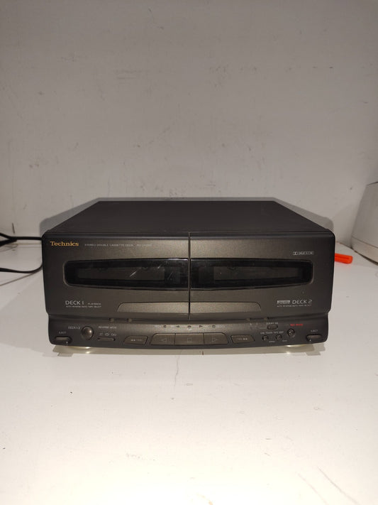 Technics Black RS-CH550 Stereo Double Cassette Tape Deck No Power Cord