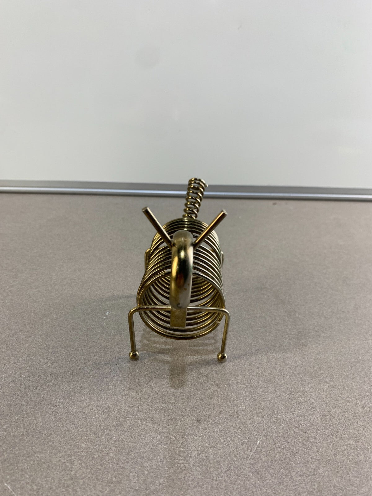 Vintage Chrome Coil Letter Holder