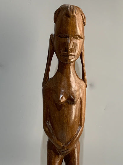 Beautiful Wood African Masai Warrior, Unique Rare