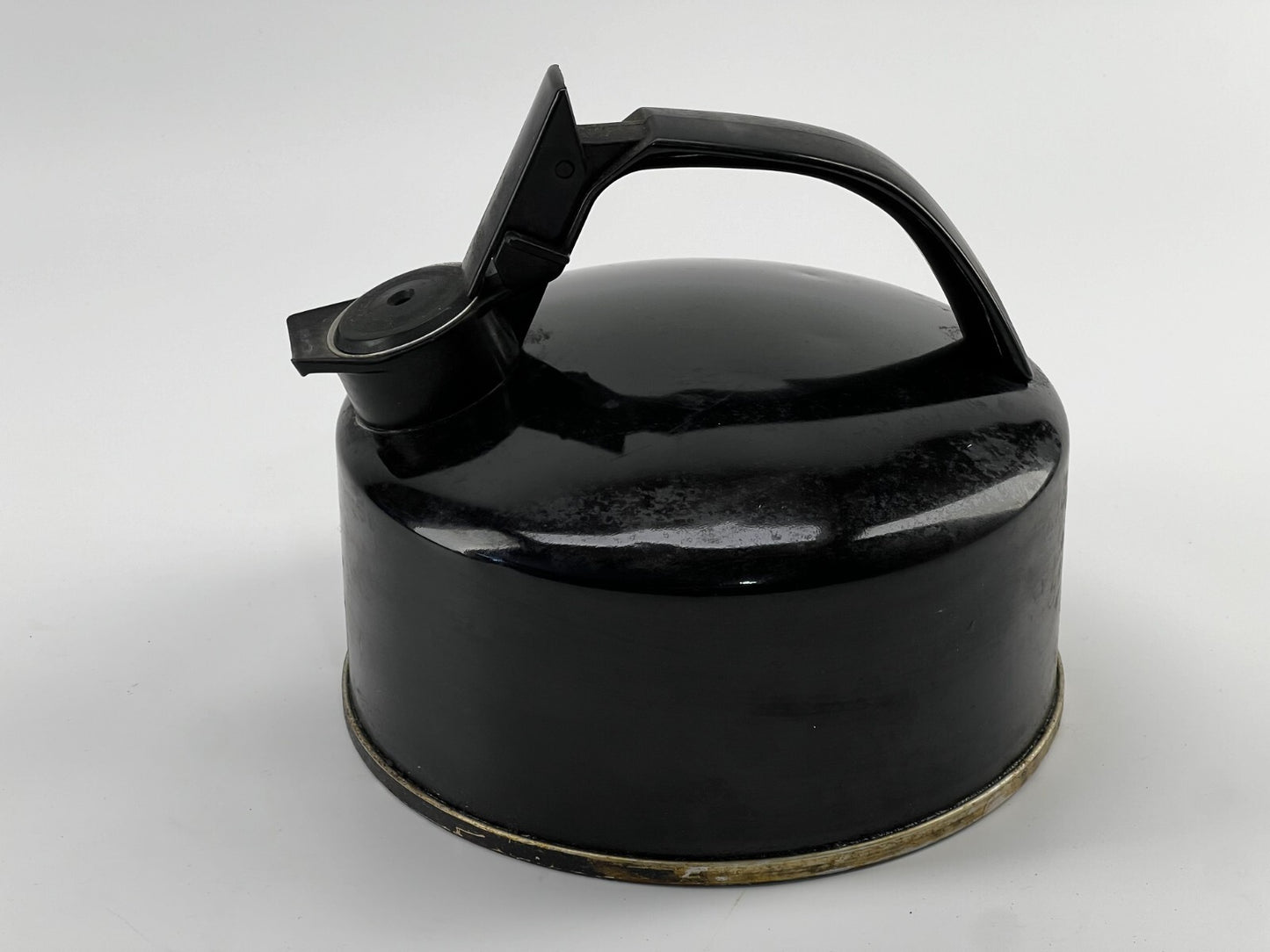 Vintage Regal Ware Stainless Steel Copper Bottom Tea Pot Kettle - Black