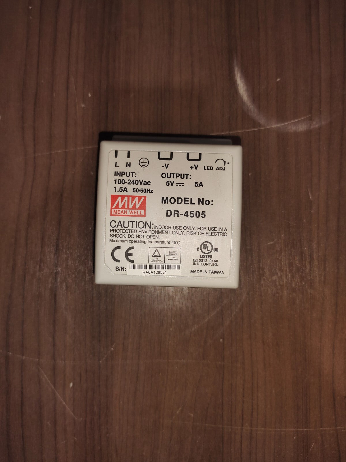 Mean Well DR-4505 Power Supply 1.5A 50/60Hz