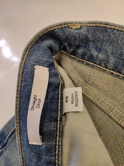 Calvin Klein Mens 36" Cut-Off Denim Shorts