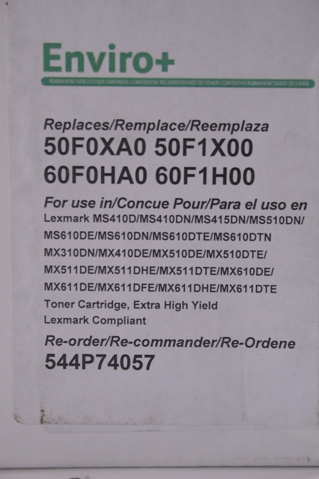 ENVIRO PLUS High Yield for Lexmark 50F0HA0 50F1H00