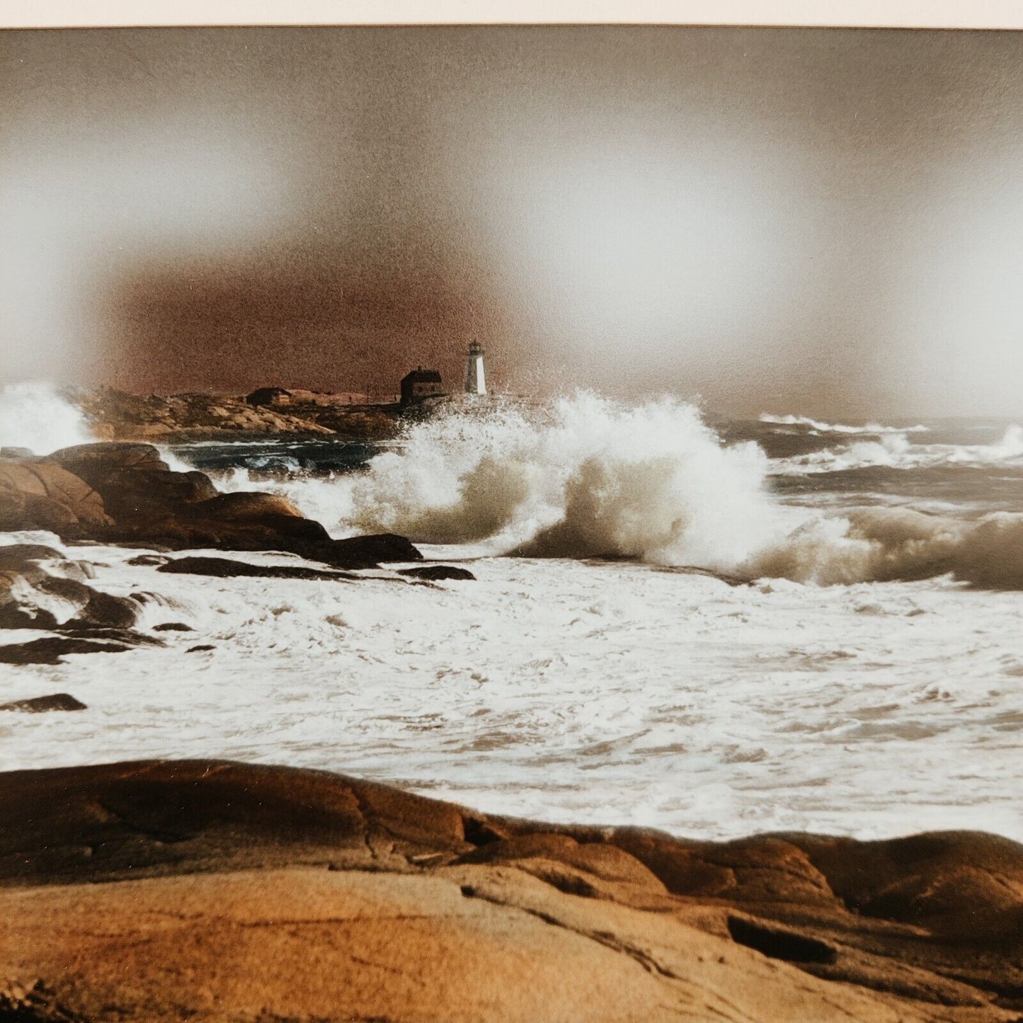 W.R. MacAskill Photographic Print "Surf at Peggy's Cove N.S." Signed and Framed