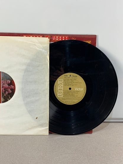 Waylon And Jessi - Leather And Lace (12" Vinyl) VG+/VG+