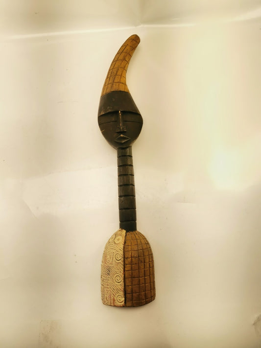Abstract Sese Wood Sculpture from Ghana