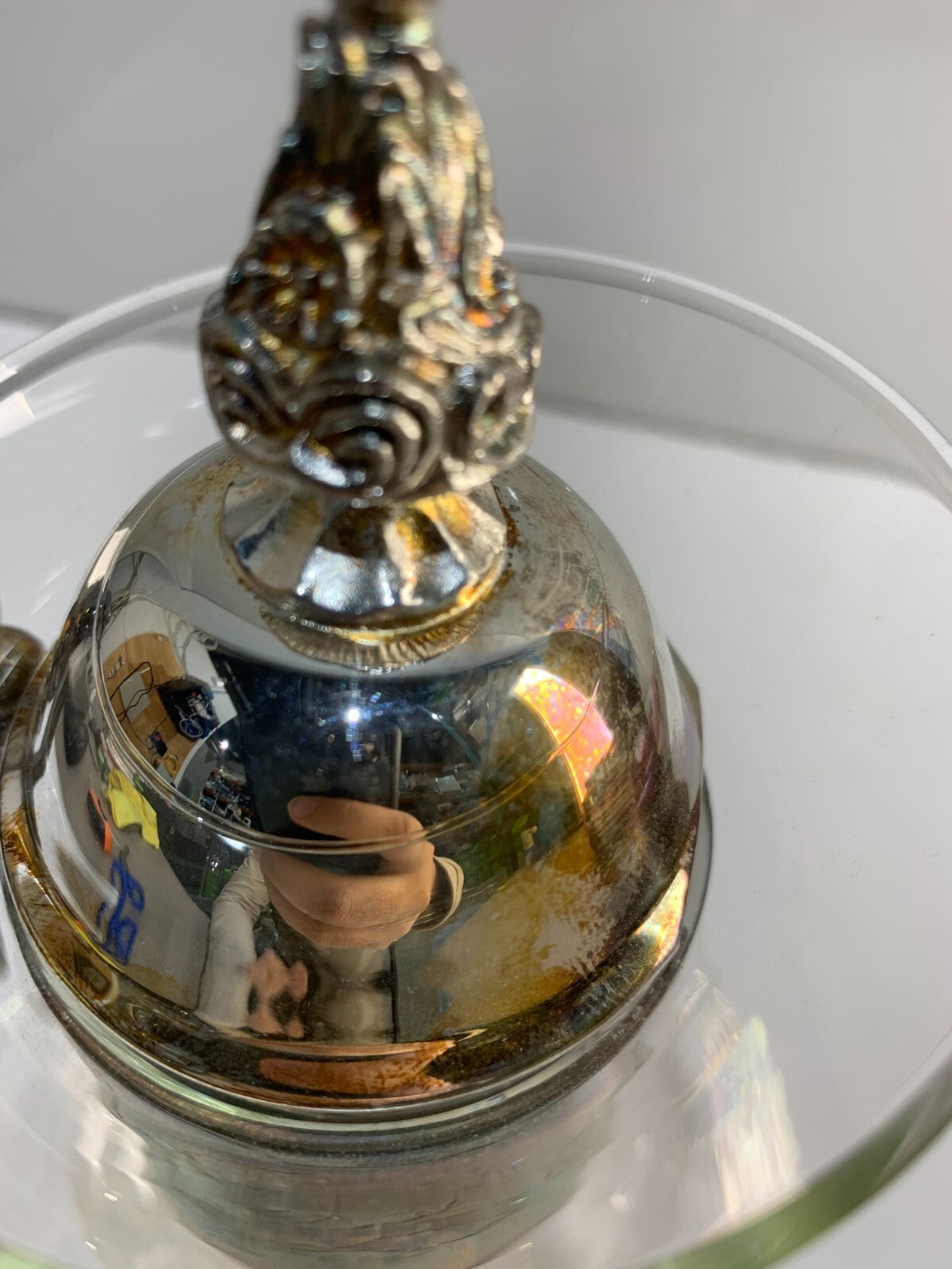 Victorian Silver Plated Glass Claret