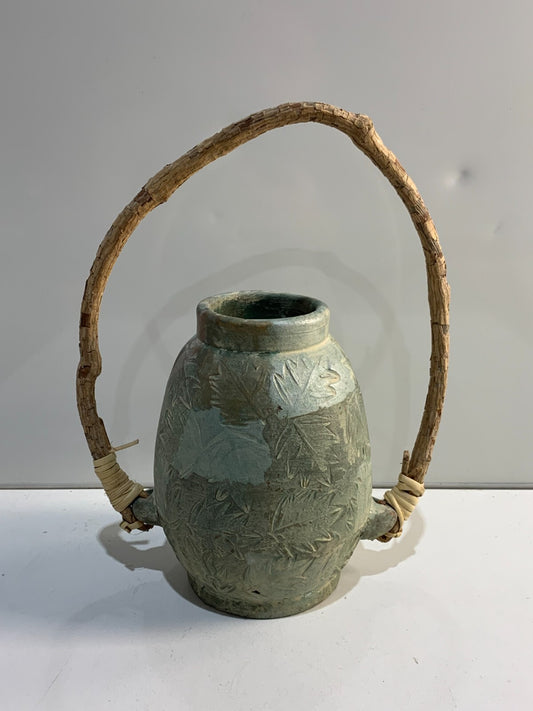Vintage stoneware hand made jar