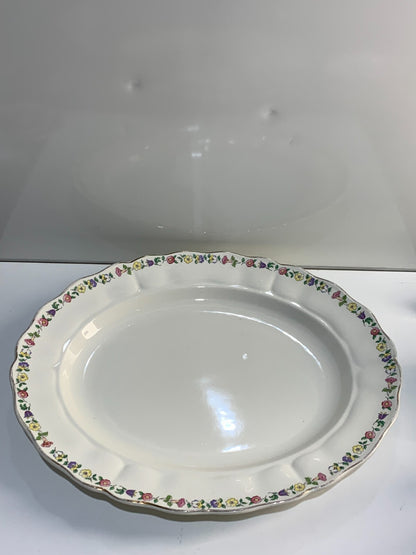 Grindley England Marlborough Royal Petal Greenway - 16" OVAL SERVING PLATTER