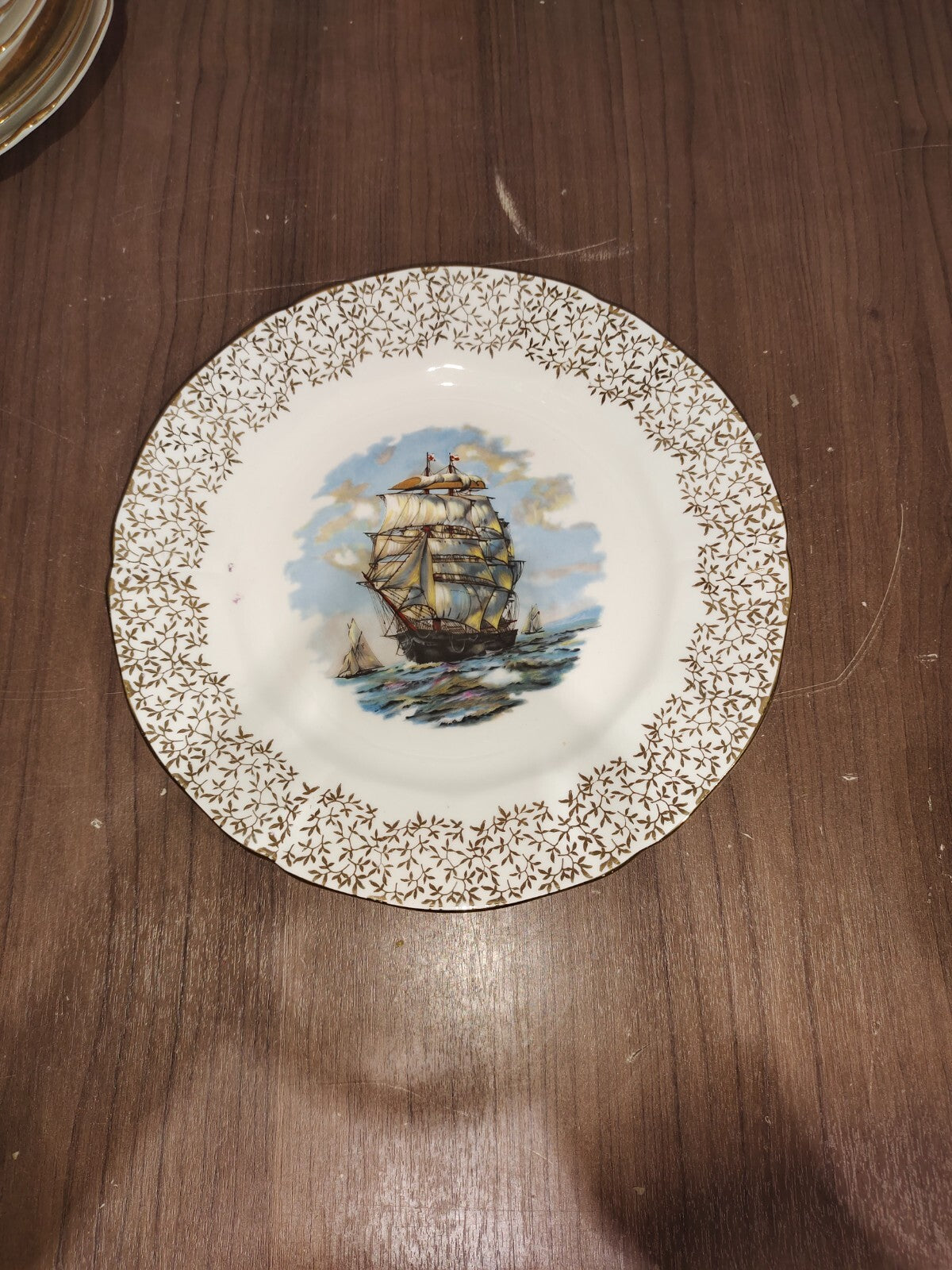 Vintage Adderley Glass Plate - Bone China - Made in England