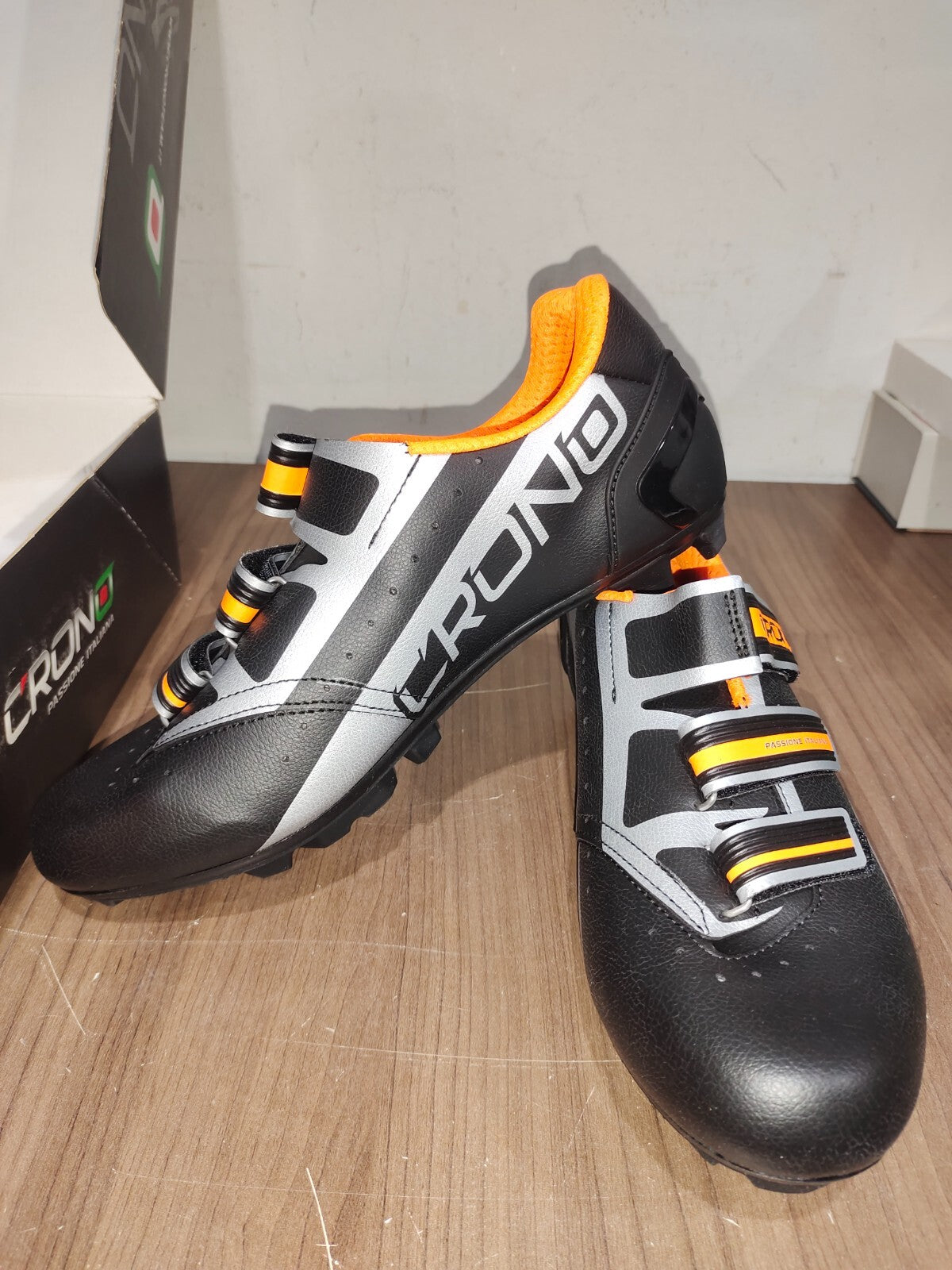 Crono CX-4-17 MTB NYLON Black Orange Shoes - Size - 45 (EUR)