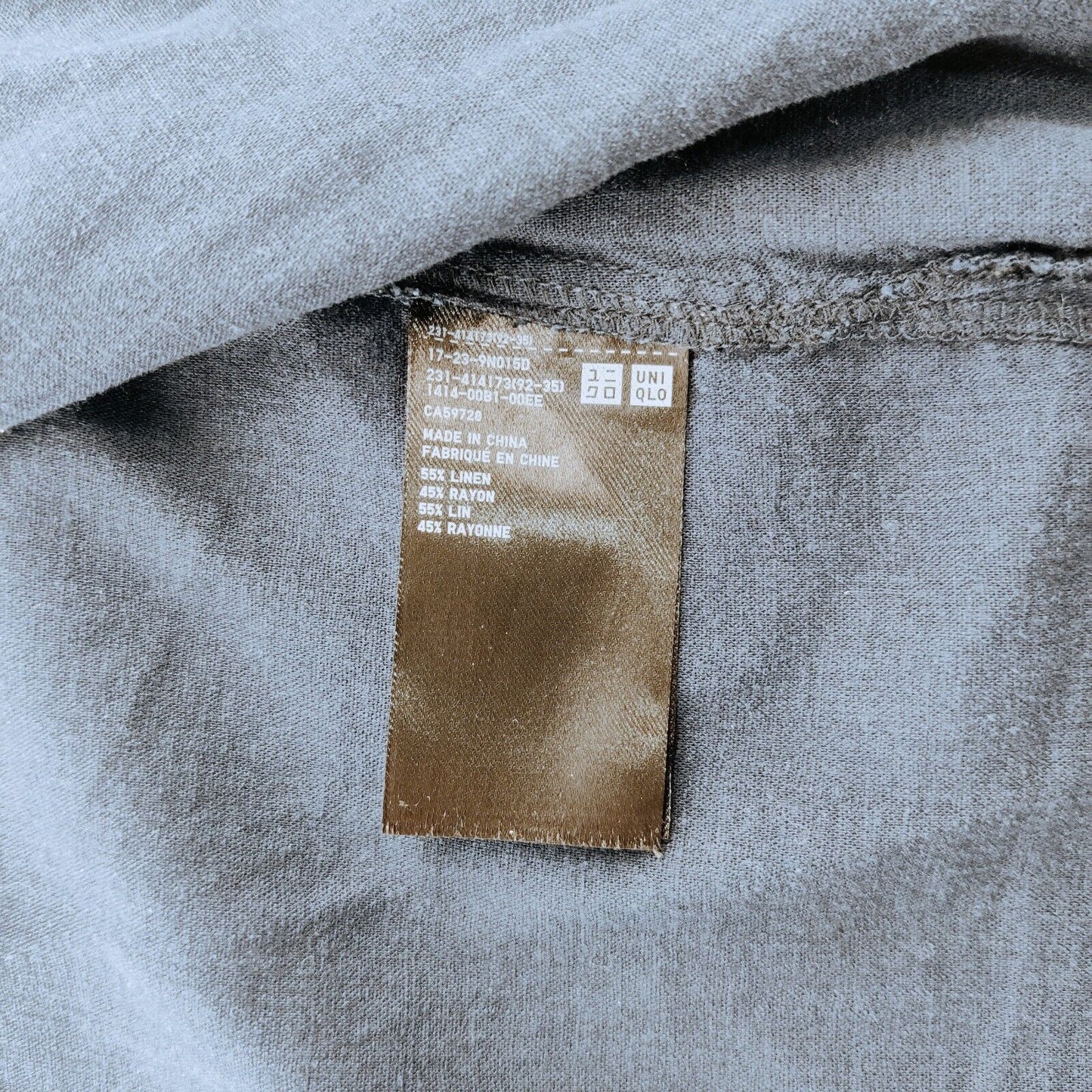 Uniqlo Blue Linen Blend Button Down Women's XS