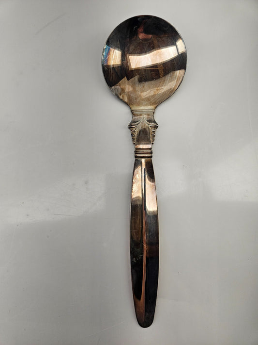 Vintage Viking Plate E.P Brass Casserole Serving Spoon 12"