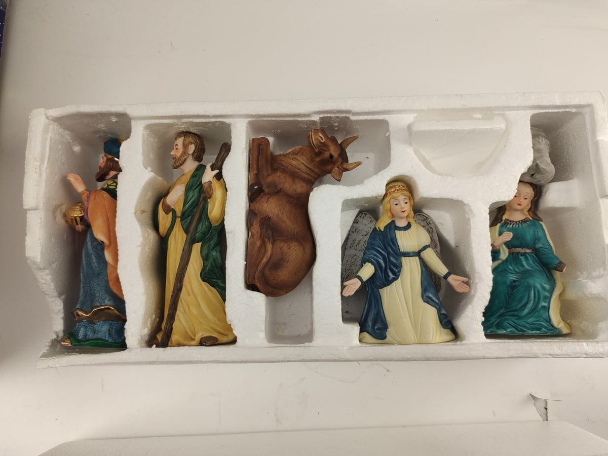 Porcelain Nativity Set 12 Piece Figurine for Christmas