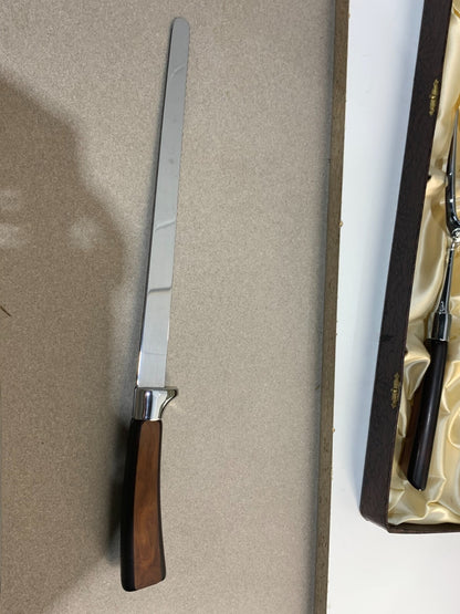 Vintage Glo Hill carving set Marvo Live Edge carve knives carving set