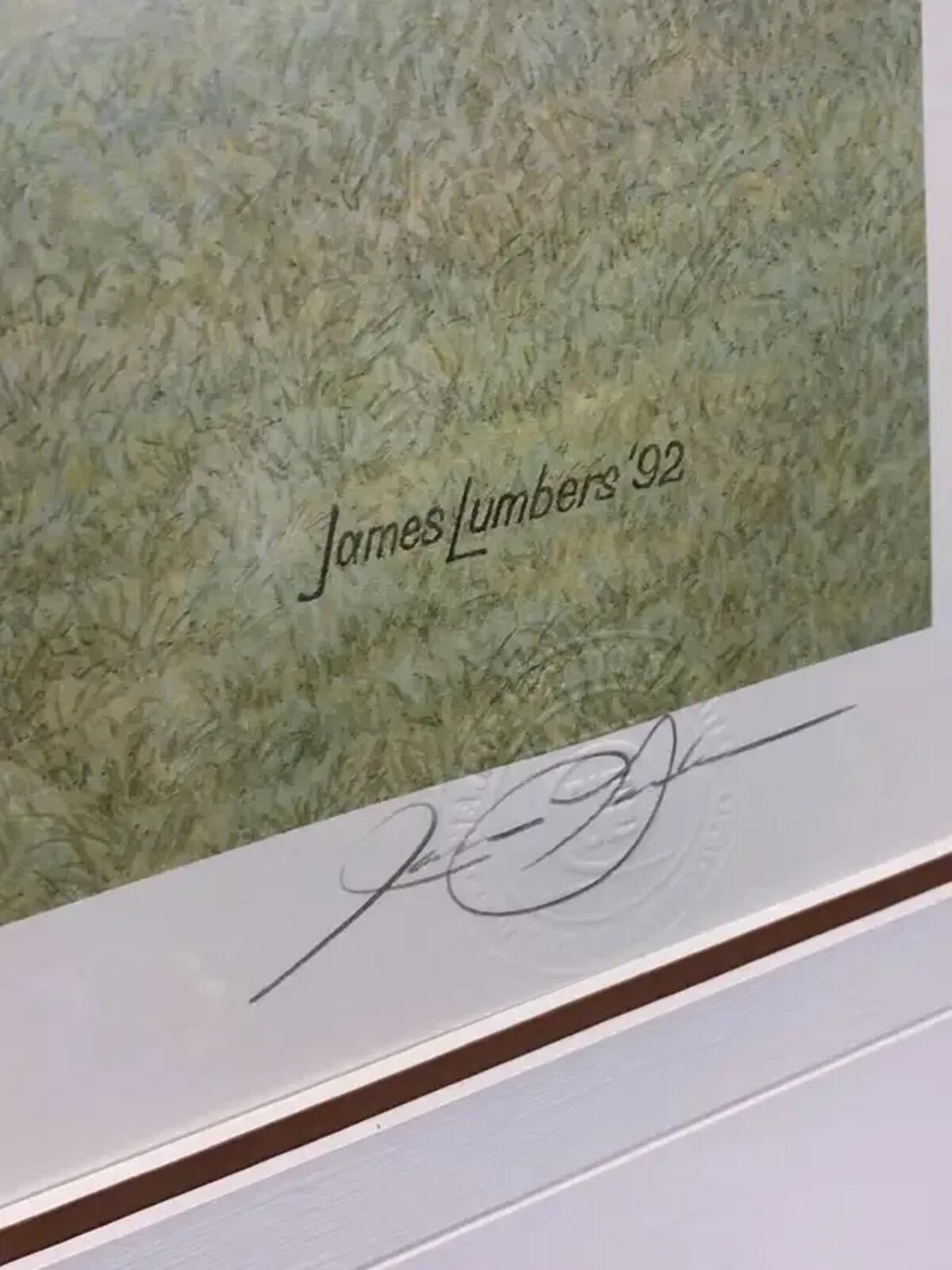 James Lumbers Joe Montana Lithograph