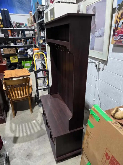 Wooden Entry Hall Tree with Storage