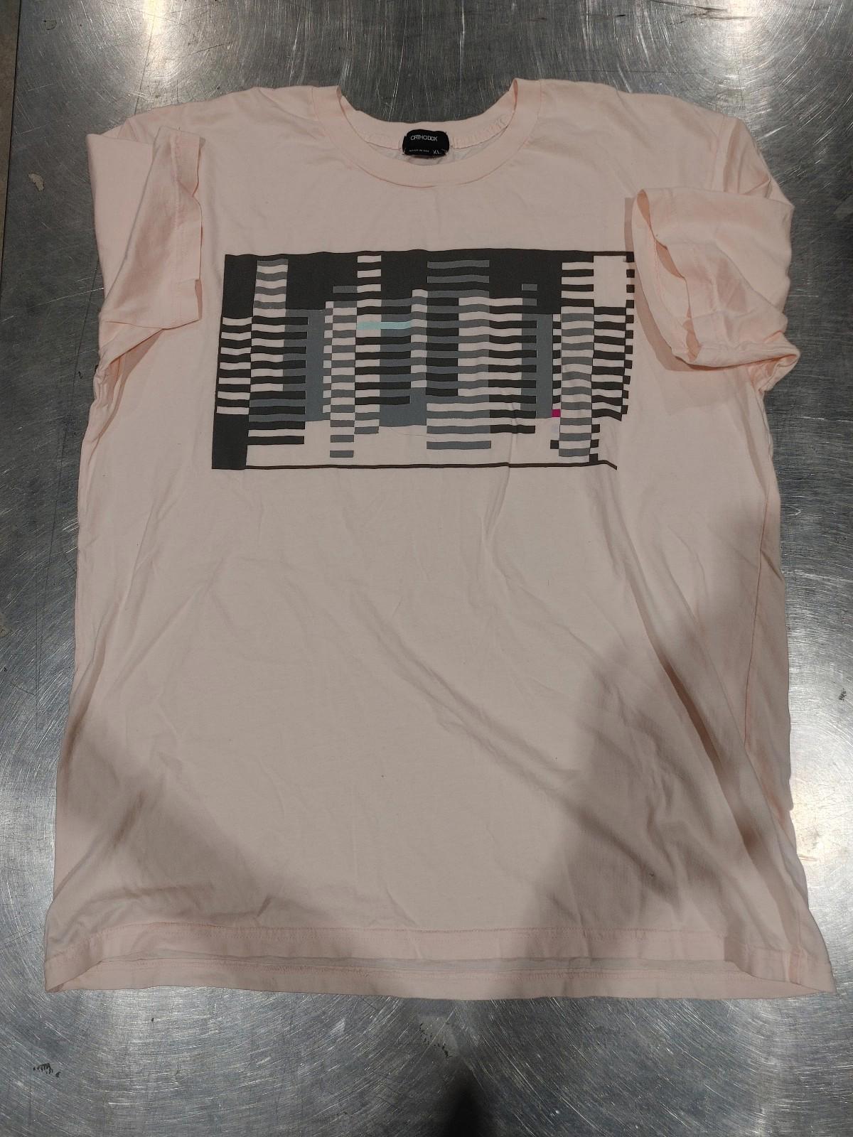Brand New ORTHODOX 80's Geometry Tee XL Pink